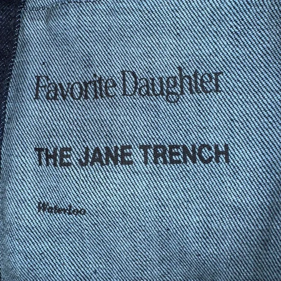 Favorite Daughter The Jane Waterloo Denim Toe Waist Trench Coat S - Picture 5 of 5